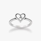 Delicate Heart Initial Ring James Avery