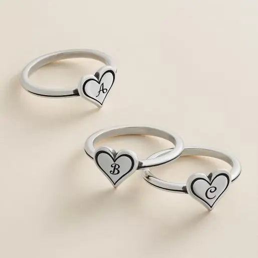 Delicate Heart Initial Ring James Avery