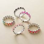 Enamel Connected Hearts Ring James Avery