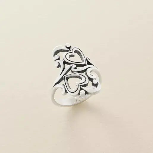 Swirls and Scrolls Hearts Ring James Avery