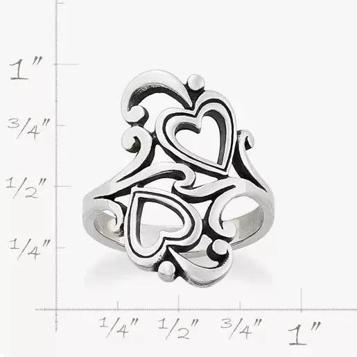 Swirls and Scrolls Hearts Ring James Avery
