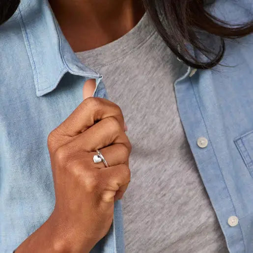 Mini Heart Charm Dangle Ring James Avery