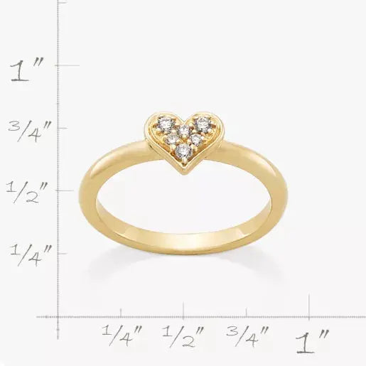 Delicate Pave Diamond Heart Ring James Avery