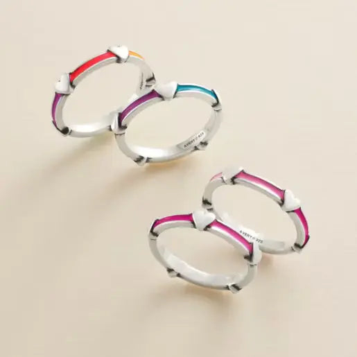 Enamel Band with Hearts Ring James Avery