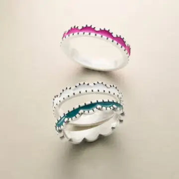 Enamel Scalloped Stacker Ring James Avery