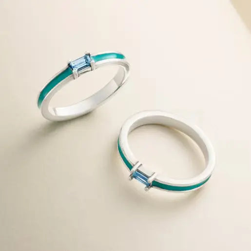 Enamel Gemstone Stacker Ring James Avery