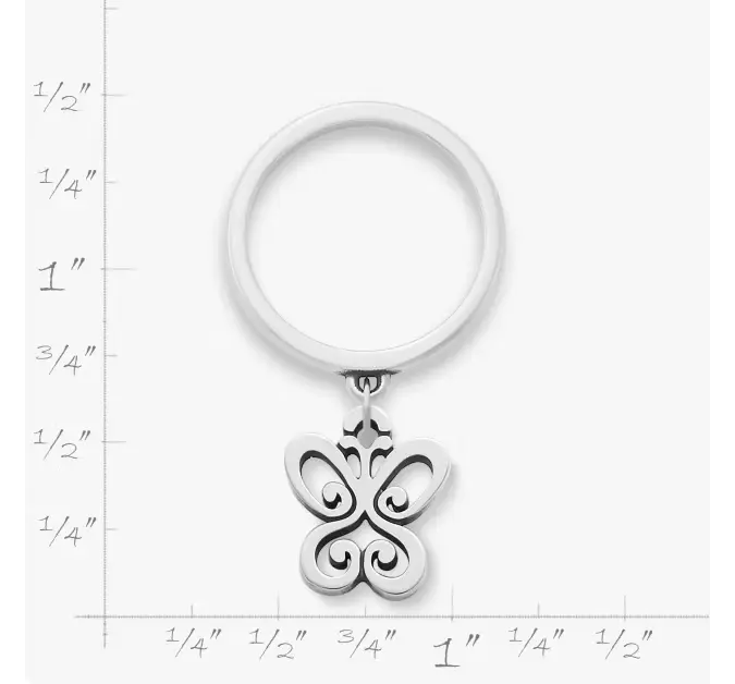 Small Spring Butterfly Charm Dangle Ring James Avery
