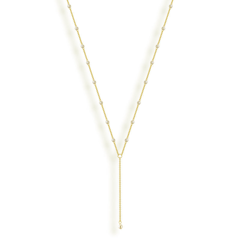 Sweet Pearl Lariat Necklace Lee