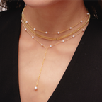 Sweet Pearl Lariat Necklace Lee
