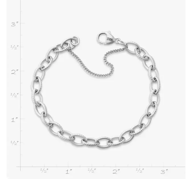 Textured Oval Charm Bracelet James Avery