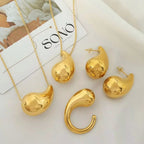 JEWELRY XL82-3-EH232-JZ21 Factory Hot Sale Big Drops Earrings Necklace Ring Set Exaggerated My Store
