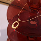Minimalist Snake Chain O Shape Pendant Necklace Gold Plated Jewelry Stainless Steel Necklace My Store