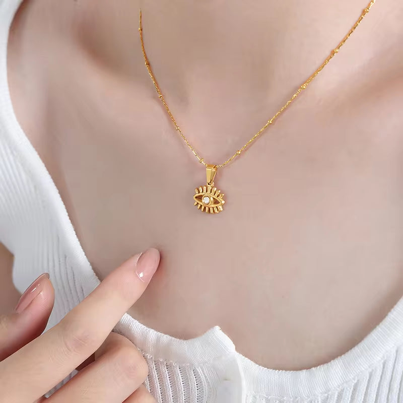 Plated 18K Gold Stainless Steel Ocean Summer Beach Style Jewelry Ocean Animal Seahorse Pendant Necklace My Store