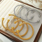 JEWELRY SZ55 Custom Stretch Threaded Stainless Steel Wire Bracelet Wholesale for Men Bangles My Store