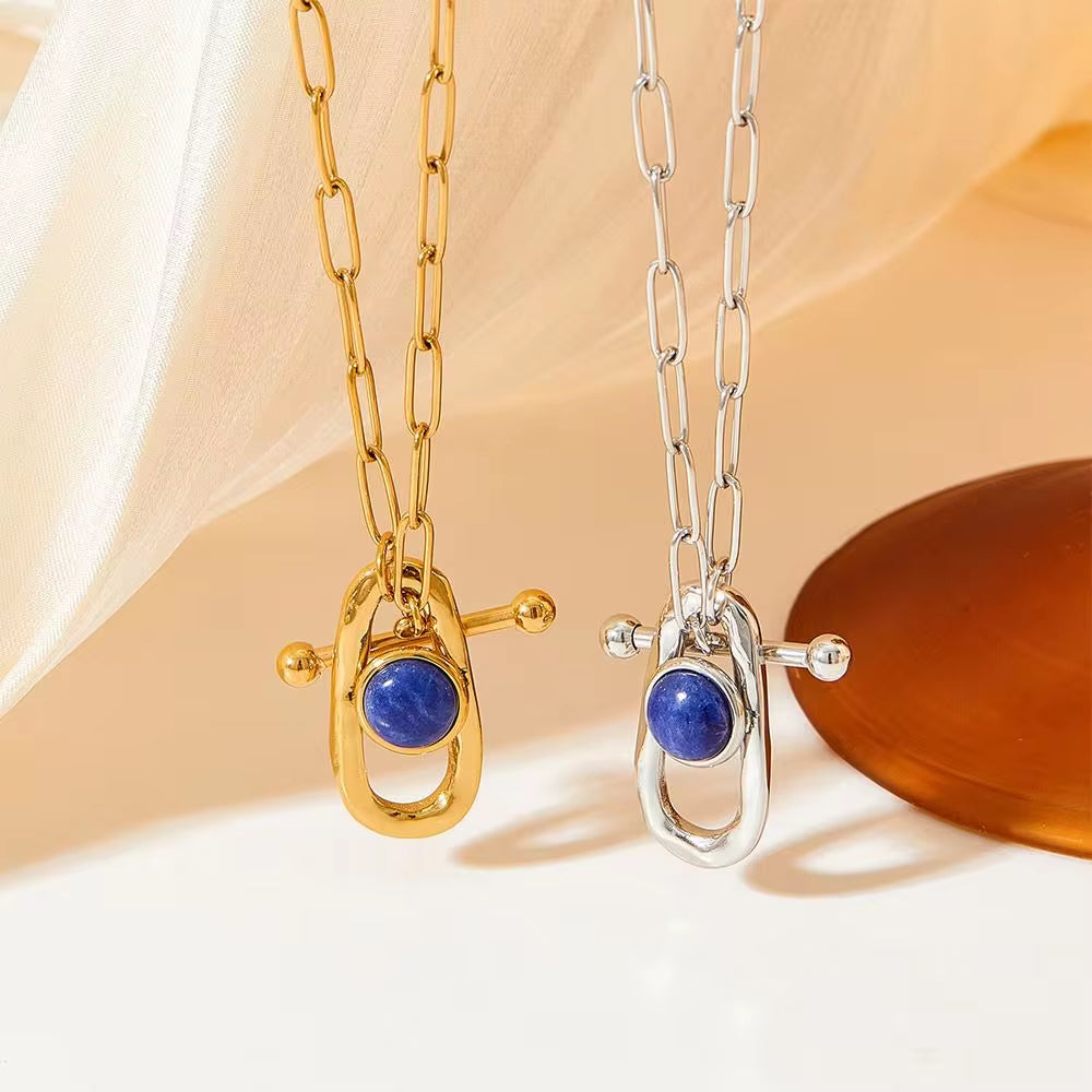 Temperament Joker Jewelry Stainless Steel Geometric Ot Ring Pendant Fashionable Necklace Female Necklaces for Women My Store