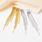 Hot Sell Snake Bone Chain Tassel Earrings Women Jewelry Designer Stainless Steel 18K Gold Plated Fringe Earrings My Store