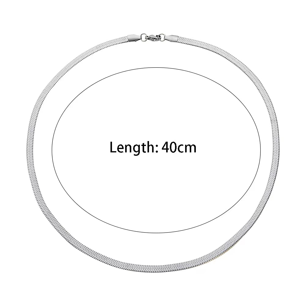 Tarnish Free 18K Gold PVD Plated Jewelry Stainless Steel Herryingbone Chain Necklace My Store