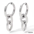 2024 Hip Hop Punk Chunky Cuban Link Chain Long Hanging Aesthetics Bijoux Gold Color Thick Oval Curb Chain Link Drop Earrings My Store