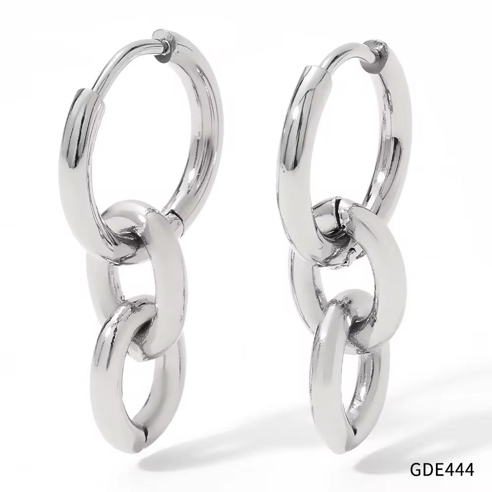 2024 Hip Hop Punk Chunky Cuban Link Chain Long Hanging Aesthetics Bijoux Gold Color Thick Oval Curb Chain Link Drop Earrings My Store