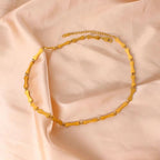 Classic New Gold Plated Stainless Steel Bone Shape Chain Necklace for Women'S Simple Style Hip Hop Jewelry My Store