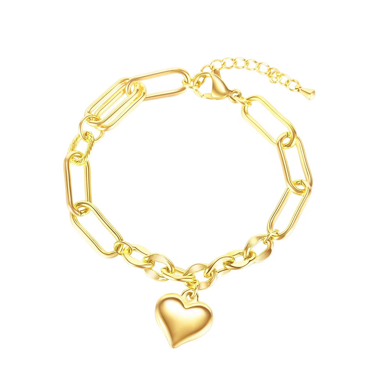 Fashion Jewelry Classic Women'S Stainless Steel Hearts Chain Hip Hop Bracelet for Men My Store