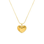 Simple Gold Plating Love Heart Pendant Stainless Steel Heart Necklace for Women My Store
