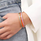 Custom Fashion Hot Sale Popular Jewelry for Women 316L Stainless Steel Bracelet Enamel Colorful Bangle My Store