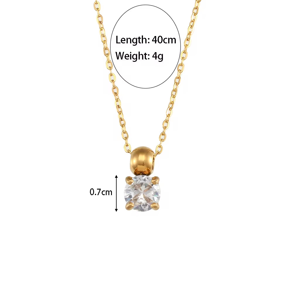 2024 Jewelry Trends Shining Zircon Pendant Necklace Colorful Christmas Jewelry Gift for Women My Store
