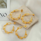 JEWELRY EH218 French Horseshoe Chain Design Earrings C Shaped Earrings Hundred Earrings Women My Store