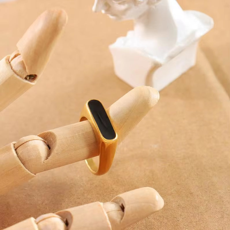 Carline Wholesale Women Stainless Steel Minimalist 18K Gold Plated Finger Ring French Fashion Geometryjewelry My Store