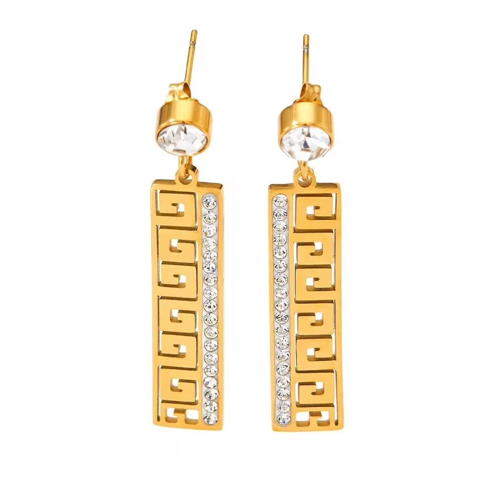Fashion PVD Gold Plated Stainless Steel Jewelry Women Earring My Store