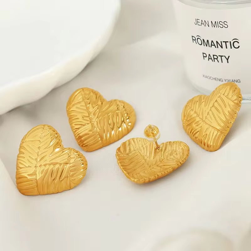 JEWELRY EH175 French Large Love Earrings Versatile Simple Temperament Trend Earrings My Store