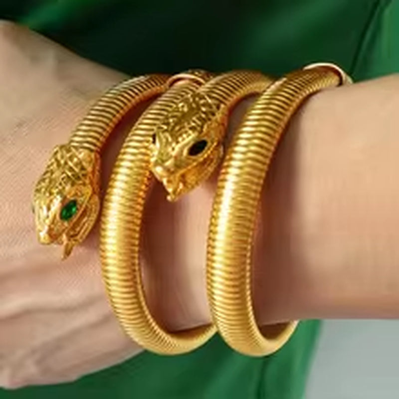 JEWELRY SZ15 the Newest Snake Wrap Stretch Bracelet Fashion Trend Stainless Steel Bangles Jewelry My Store