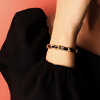 Stainless Steel Jewelry Personality Leather Rope Chain Bracelet Women Steel 18K Gold Bracelet My Store