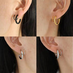 JEWELRY EH242-3 Hot Sale Earring Clasp Exaggerated Earrings Metal Plating Colour Preservation Earrings Set Zirconia My Store