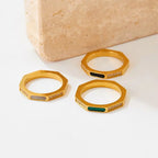 Clear Jewelry Diamond Cz 18K Gold Plated Luxury Shell Ring for Woman Zircon Ring My Store