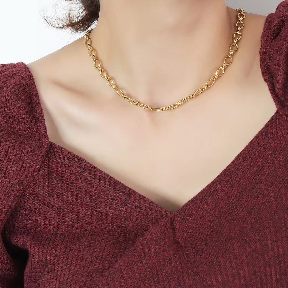 Waterproof Adjustable O-Link Chain Bangles 18K Gold Plated Stainless Steel Lobster Clasp Bracelet My Store