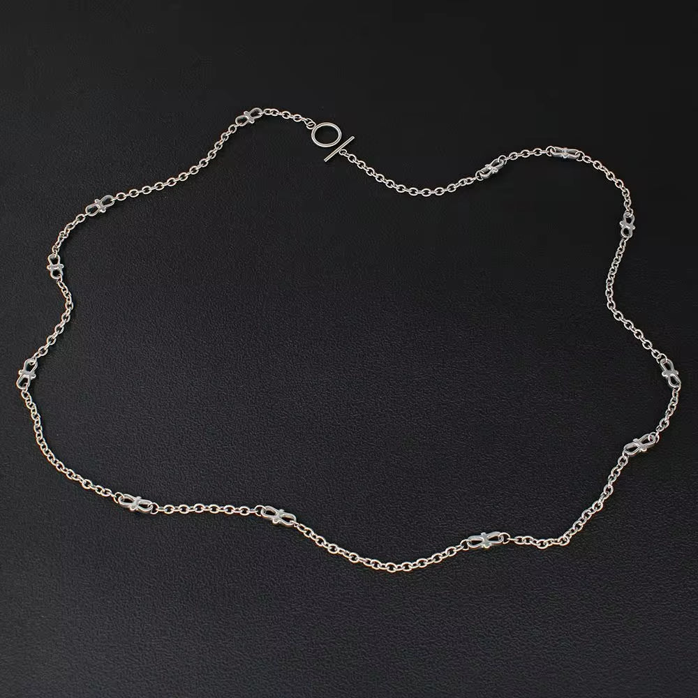 Fashion Long Chain Stainless Steel Necklace Wrapped Bracelets Sweater Chains Necklaces Jewelry My Store