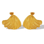 JEWELRY EH169 Fashion Simple Earrings Gold Wave Earrings Personality Exaggerated Temperament Earrings My Store