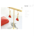 Designer Custom Vintage Fashion 18K Gold Plated Stainless Steel Hook Triangle Crystal Drop Earrings Women My Store