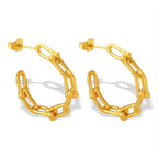 JEWELRY EH218 French Horseshoe Chain Design Earrings C Shaped Earrings Hundred Earrings Women My Store