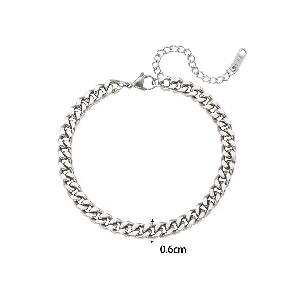 Non Tarnish Gold Plated 316L Stainless Steel Anklets for Women Cuban Link Anklet Bracelets 18K Gold Jewelry My Store