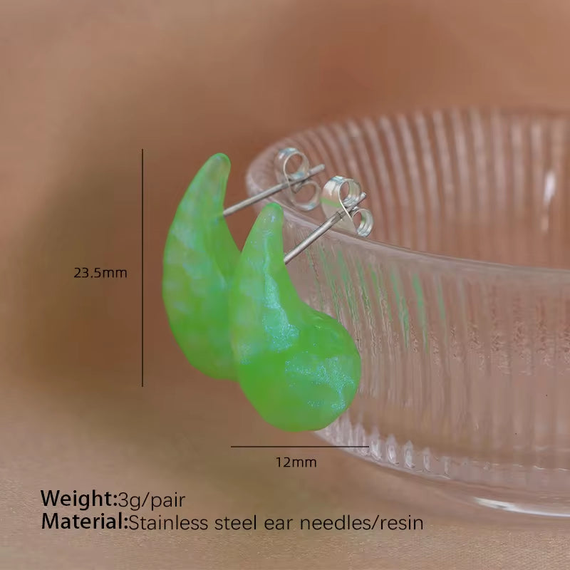 JEWELRY EH133 French Resin Earrings Teardrop Fashion Earrings Wholesale Mixed Colors My Store