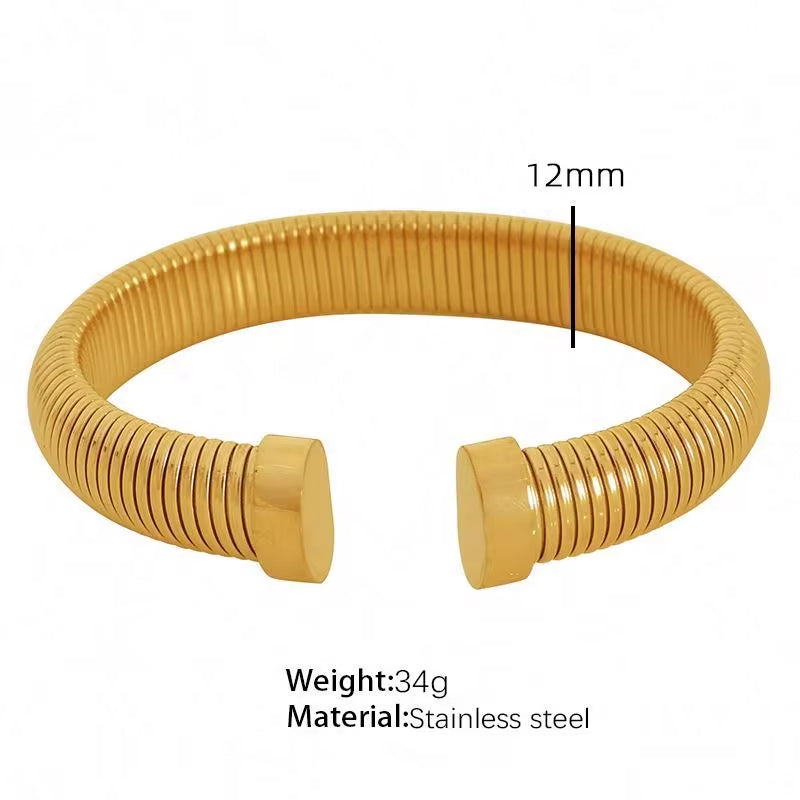 JEWELRY SZ43-4 Hot Selling Stacking Fashion Opening Adjustable Bracelet Stretchy Snake Bone Chain Bangle My Store
