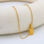 Spanish Design Lady Dainty Jewelry Real Gold Plated Pineapple Pendant Necklace New Arrival Necklaces My Store