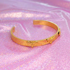 Custom Dragonfly Bracelet 18K Gold Plated Filled Stainless Steel Open Cuff Bangle Bracelet for Women Pink Y2K Jewelry My Store