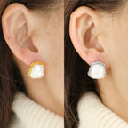 JEWELRY Eh281French Set Pearl Earrings New Square Coloured Beads Earrings Irregular Earrings My Store