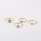 3/4/5/6Mm Cz Diamond Riings Waterproof 18K Gold Plated Fine Linellae Stainless Steel Zirconia Rings for Women My Store