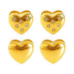 JEWELRY EH87-8 Love Ear Clips Delicate Ear Environmental Protection Colour Rhinestone Glossy Earrings for Women My Store