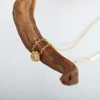 18K Gold Plated Stainless Steel Women Fashion Dainty Elegant Jewelry Geometric Meteorite Shape Cz Pendant Necklace My Store